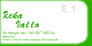 reka vallo business card